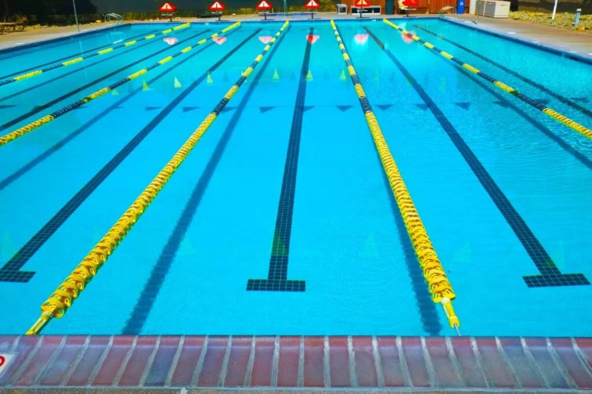 A big lap pool inside the Beach resort in Florida.