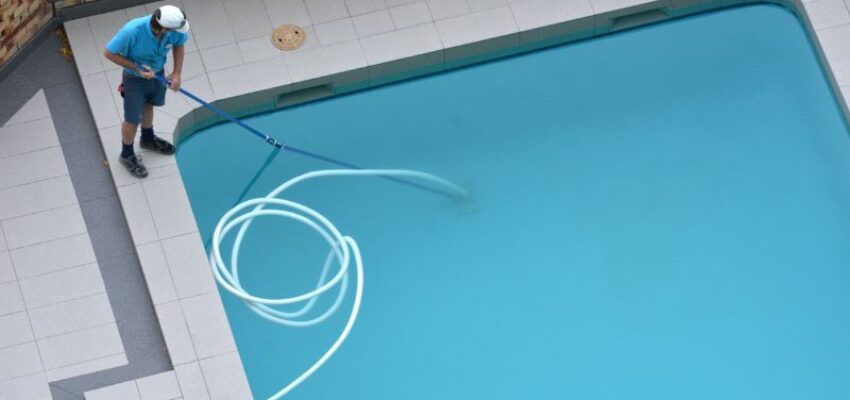 A pool that regularly checks and cleans the filter to ensure optimal performance and avoid cloudy pool water.