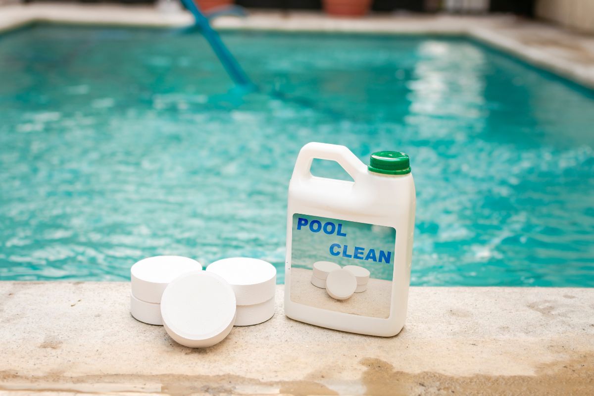 Chlorine is the most used chemical to clean pools. And it goes worldwide. It is inexpensive, easy to use, and very effective.