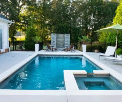 An in-ground gunite pool.