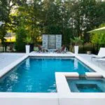 An in-ground gunite pool.
