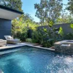 plunge pool design with modern outdoor space