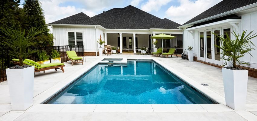Concrete pools need frequent maintenance, including regular cleaning and Diamond Brite pool resurfacing.