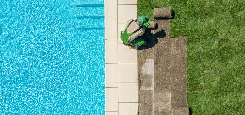 Artificial turf or grass is suitable for installation around swimming pools. It's engineered to withstand pool area conditions, like moisture and frequent foot traffic.