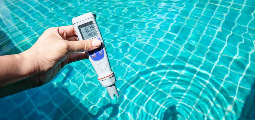 Start by testing your pool water to assess the impact of rain on different chemical levels. Focus on closely monitoring pH, chlorine, alkalinity, and calcium hardness levels.