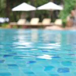 Pool water is not correctly sanitized due to chlorine lock.