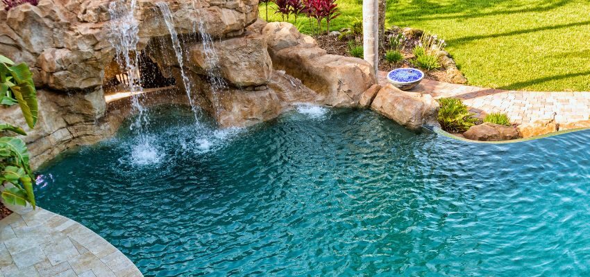 A well-designed pool area with hardscaping enhances curb appeal and increases your home's market value.