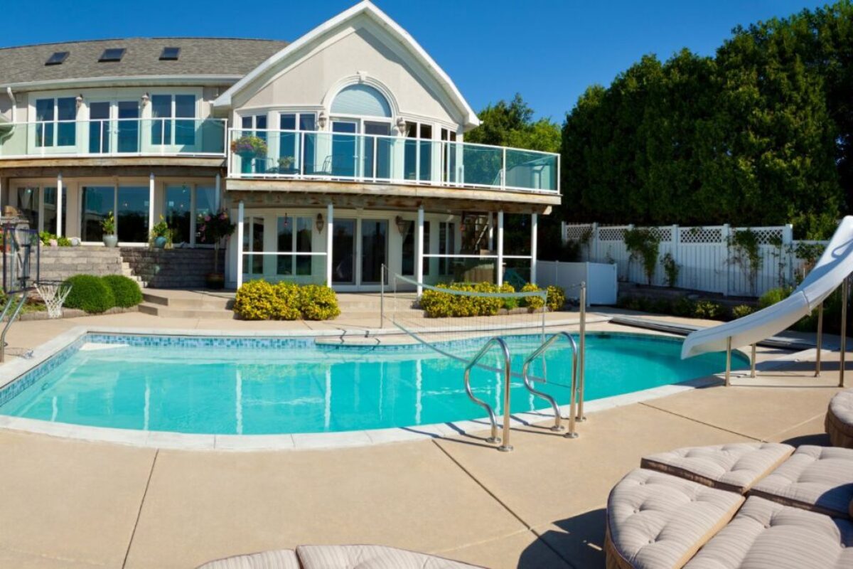 The pools look great after the pool deck resurfacing.