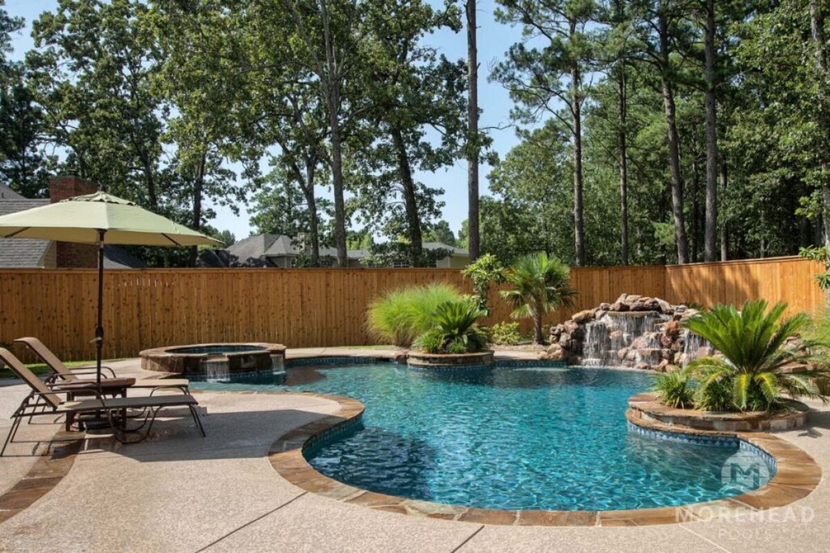 gunite (3) A gunite pool.