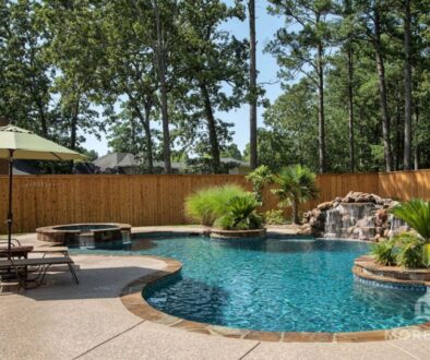 A gunite pool.