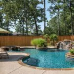 A gunite pool.